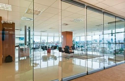 Divisória piso teto vidro duplo