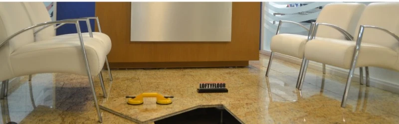 Piso elevado em aço